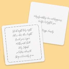 Tarjeta Festiva Navidades de escritura de letras de villancicos no