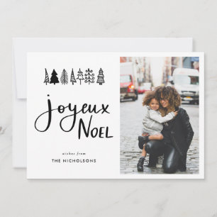 Tarjeta Festiva Navidades de escritura Joyeux Noel Casual Foto