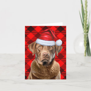 Tarjeta Festiva Navidades de escúfalo de Chesapeak Bay Retriever