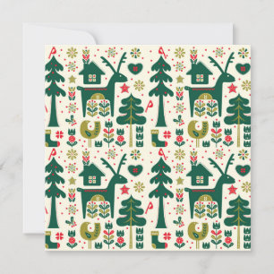Tarjeta Festiva Navidades de estilo danés