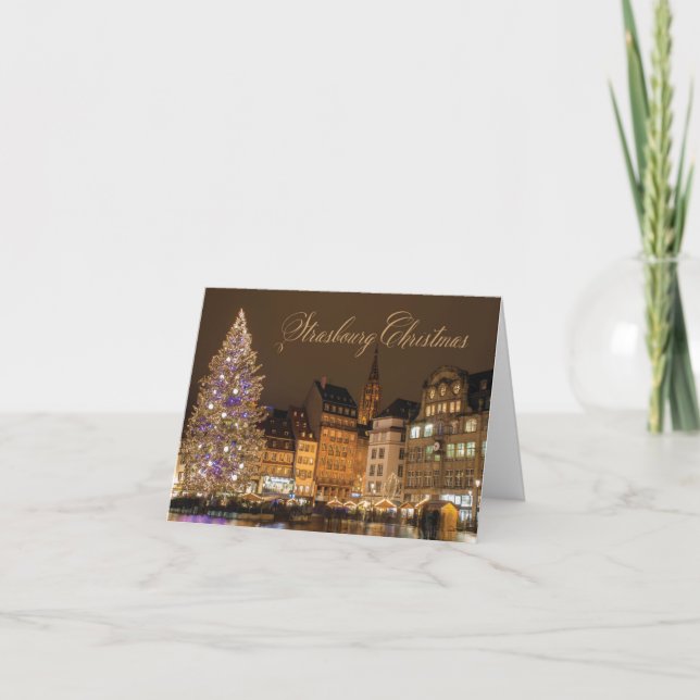 Tarjeta Festiva Navidades de Estrasburgo (Anverso)