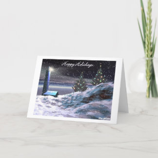 Tarjeta Festiva Navidades de faro