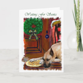 Tarjeta Festiva Navidades de Fawn Great Dane