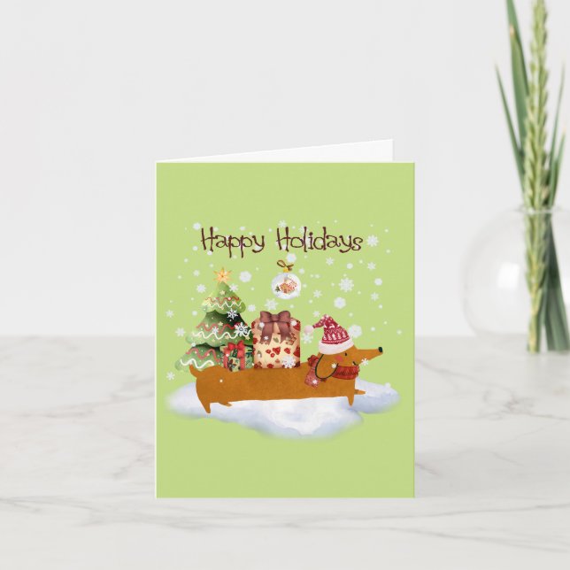 Tarjeta Festiva Navidades de Felices Fiestas (Anverso)