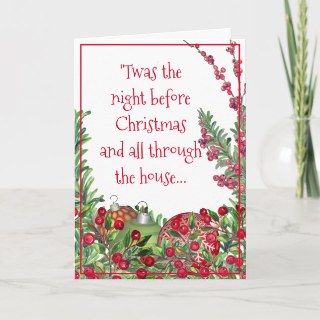 Tarjeta Festiva Navidades de Feliz Santa y Mascotas familiares cor (Anverso)