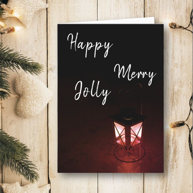 Tarjeta Festiva Navidades de Festimes Lantern Happy Merry Jolly (Subido por el creador)