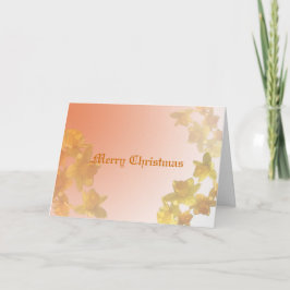 Tarjeta Festiva Navidades de flores de daffodil amarillo con tarje