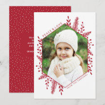 Navidades de follaje de invierno geométrico foto r