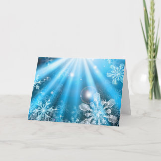 Tarjeta Festiva Navidades de fondo de copos de nieve