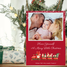 Navidades de foto de Personalizado de goteo de Pur