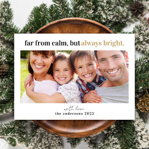 Tarjeta Festiva Navidades de fotografía brillantes y divertidos