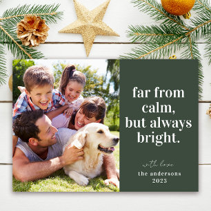 Tarjeta Festiva Navidades de fotografía brillantes y divertidos