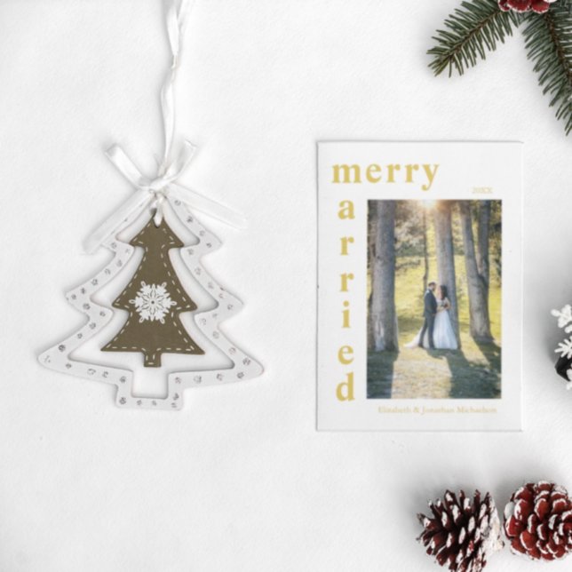 Tarjeta Festiva Navidades de fotografía casados y casados (Subido por el creador)