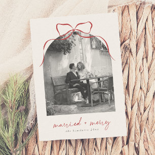 Tarjeta Festiva Navidades de fotografía casados y más elegantes de
