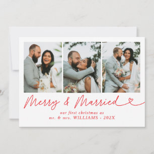 Tarjeta Festiva Navidades de fotografía casados y recién casados