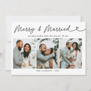 Tarjeta Festiva Navidades de fotografía casados y recién casados