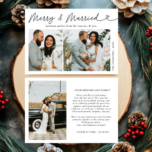 Tarjeta Festiva Navidades de fotografía casados y recién casados