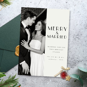 Tarjeta Festiva Navidades de fotografía casados y recién casados