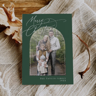 Tarjeta Festiva Navidades de fotografía clásicos de la familia DAR