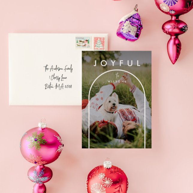 Tarjeta Festiva Navidades de fotografía completa del Arco Moderno  (Subido por el creador)