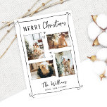 Tarjeta Festiva Navidades de fotografía con dibujos a la mano de m<br><div class="desc">Tarjeta de vacaciones para Navidades de fotografía con dibujos a la mano de moda</div>
