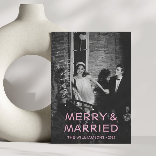 Tarjeta Festiva Navidades de fotografía con texto rosa y mareado (Subido por el creador)