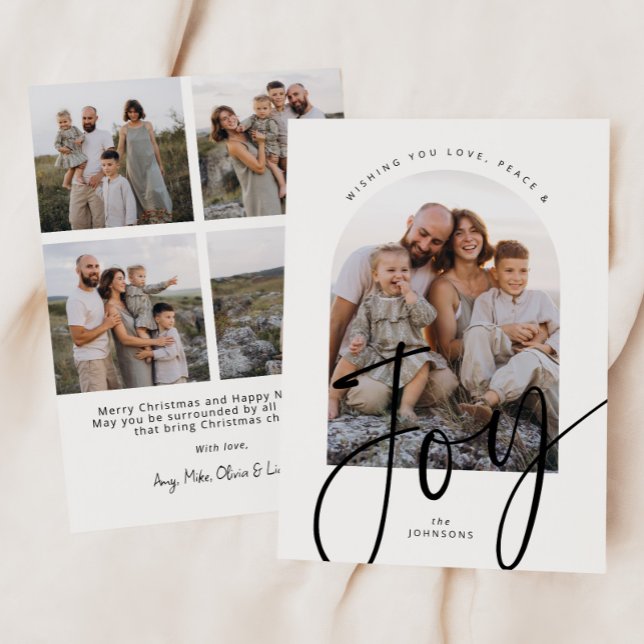 Tarjeta Festiva Navidades de fotografía de arte de escritura moder (Subido por el creador)