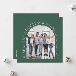 Tarjeta Festiva Navidades de fotografía de arte moderno de negocio