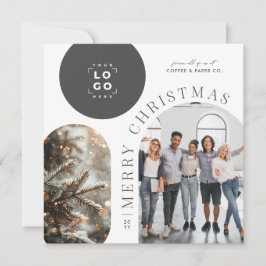 Tarjeta Festiva Navidades de fotografía de arte moderno de negocio