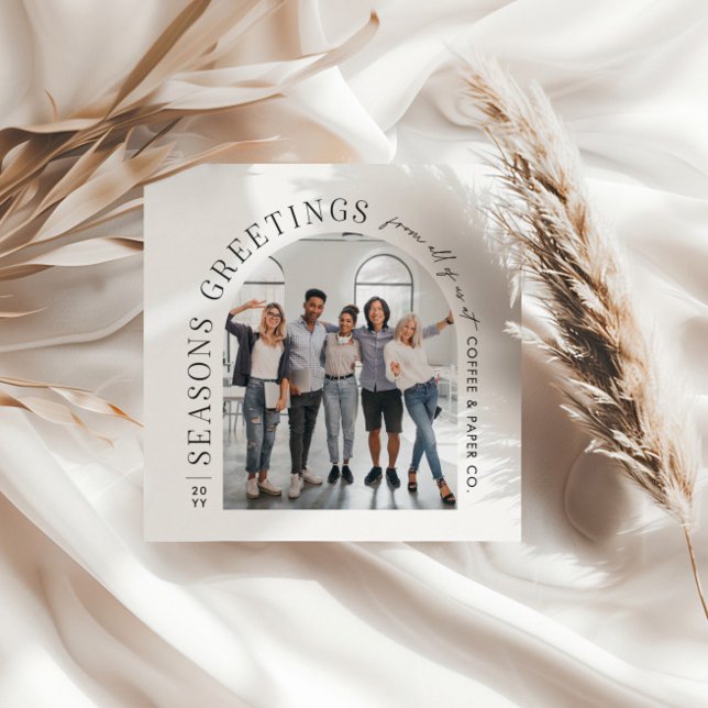 Tarjeta Festiva Navidades de fotografía de arte moderno de negocio (Subido por el creador)