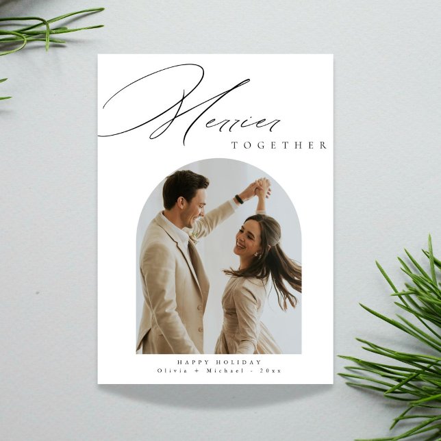 Tarjeta Festiva Navidades de fotografía de arte moderno juntos (Subido por el creador)
