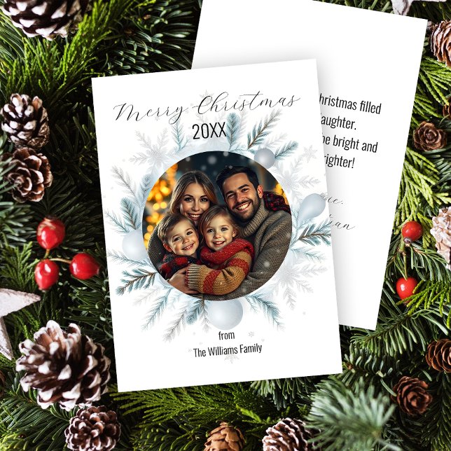 Tarjeta Festiva Navidades de fotografía de bifurcaciones de pájaro (Subido por el creador)