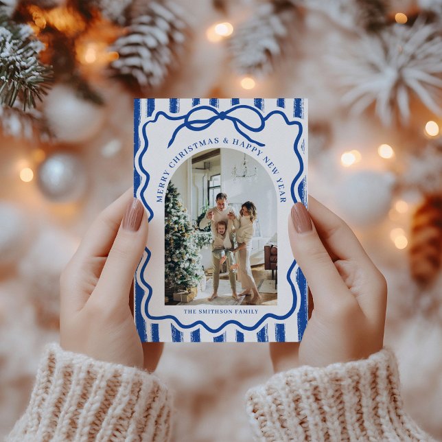 Tarjeta Festiva Navidades de fotografía de Bow Arch con escrúpulos (Subido por el creador)