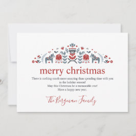 Tarjeta Festiva Navidades de fotografía de caballos de Arte Popula