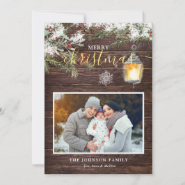 Tarjeta Festiva Navidades de fotografía de caligrafía rusa de made