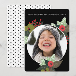 Tarjeta Festiva Navidades de fotografía de Círculo Botánico Rústic