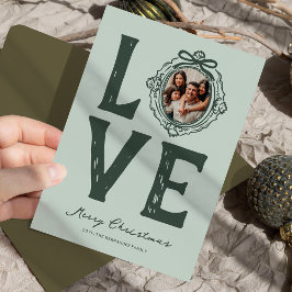 Tarjeta Festiva Navidades de fotografía de Doodle Love Family