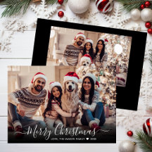 Navidades de fotografía de escritura blanca modern