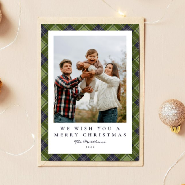 Tarjeta Festiva Navidades de fotografía de familia Rustic Festix G (Subido por el creador)