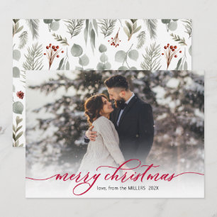 Tarjeta Festiva Navidades de fotografía de filiación de escritura
