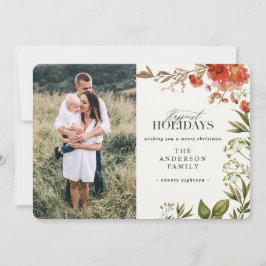 Tarjeta Festiva Navidades de fotografía de follaje acuático