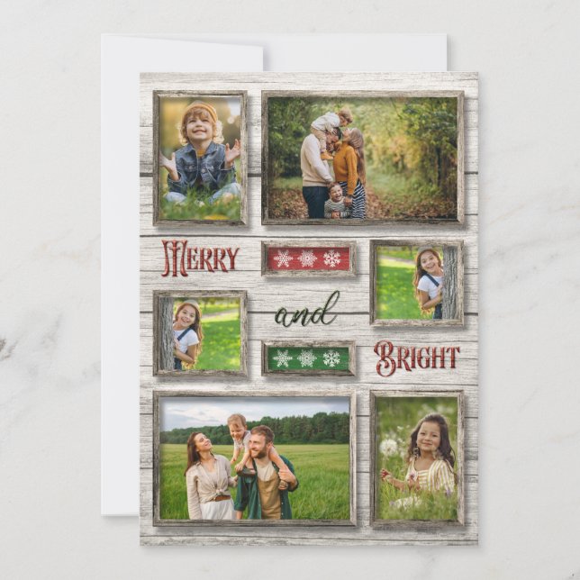 Tarjeta Festiva Navidades de fotografía de granero de edad avanzad (Anverso)