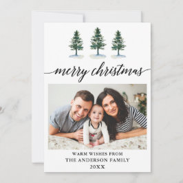 Tarjeta Festiva Navidades de fotografía de la caligrafía acuarela