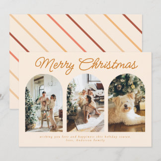 Tarjeta Festiva Navidades de fotografía de la curva de tres arcos