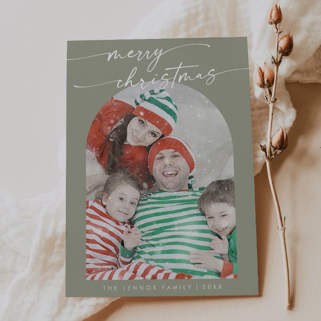 Tarjeta Festiva Navidades de fotografía de la familia Boho Moda Sa (Subido por el creador)