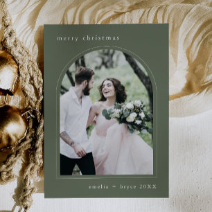 Tarjeta Festiva NAVIDADES de fotografía de la familia de Arco Verd