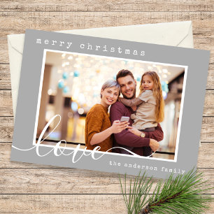 Tarjeta Festiva Navidades de fotografía de la familia de guiones m