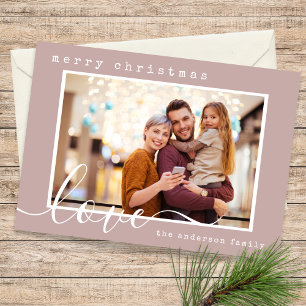 Tarjeta Festiva Navidades de fotografía de la familia de guiones m