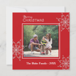 Tarjeta Festiva Navidades de fotografía de la familia de marcos bl