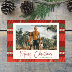 Tarjeta Festiva Navidades de fotografía de la familia de Personali